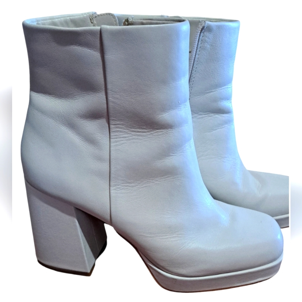 STEVE MADDEN Genuine Leather Y2k Style Platform Boots